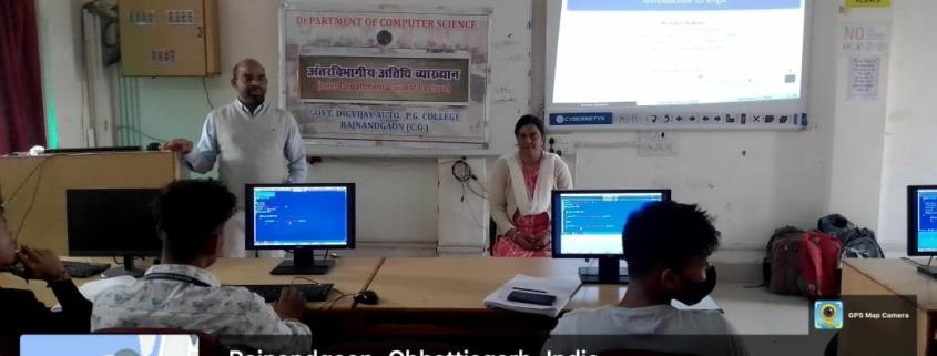 Govt. Digvijay Autonomous College-इंट्रोडक्शन टू लैटेक्स विषय पर अंतर्विभागीय अतिथि व्याख्यान