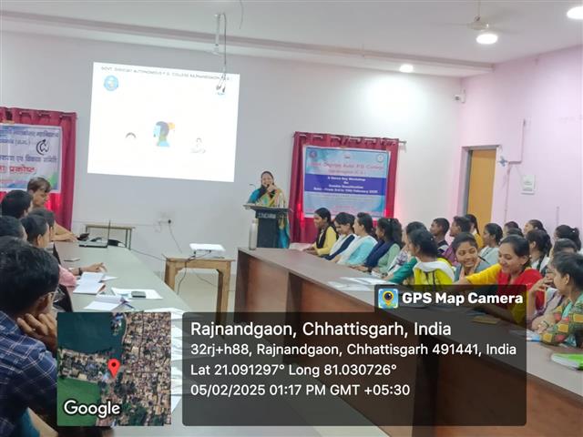 Govt. Digvijay Autonomous College-7 Day workshop on gender sensitization